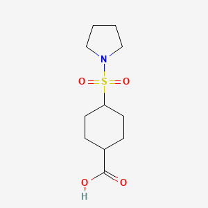 molecular formula C11H19NO4S B13974034 4-(1-Pyrrolidinylsulfonyl)cyclohexanecarboxylic acid 