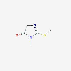 molecular formula C5H8N2OS B13974073 3-Methyl-2-(methylthio)-3,5-dihydro-4H-imidazol-4-one 