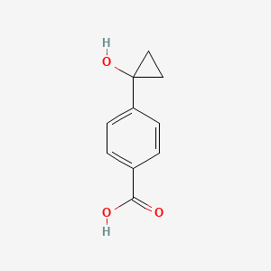 molecular formula C10H10O3 B13974083 4-(1-Hydroxycyclopropyl)benzoic acid 