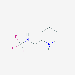 molecular formula C7H13F3N2 B13974084 1,1,1-trifluoro-N-(piperidin-2-ylmethyl)methanamine 