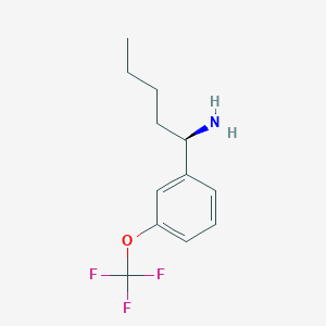 molecular formula C12H16F3NO B13974106 (R)-1-[3-(trifluoromethoxy)phenyl]pentylamine 