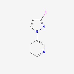 molecular formula C8H6IN3 B13974127 3-(3-iodo-1H-pyrazol-1-yl)pyridine 