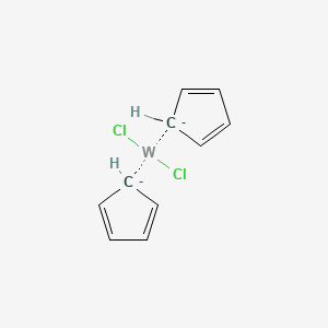 molecular formula C10H10Cl2W-2 B13974139 Dicyclopentadienyl tungsten dichloride 