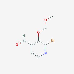 molecular formula C8H8BrNO3 B13974163 2-Bromo-3-(methoxymethoxy)pyridine-4-carbaldehyde 