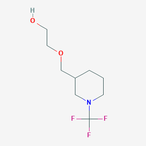 molecular formula C9H16F3NO2 B13974167 2-((1-(Trifluoromethyl)piperidin-3-yl)methoxy)ethanol 