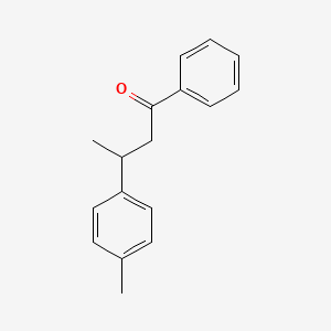 molecular formula C17H18O B13974169 3-(4-Methylphenyl)-1-phenylbutan-1-one CAS No. 62557-95-3