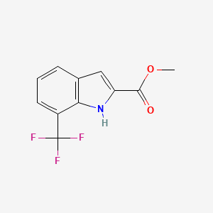 molecular formula C11H8F3NO2 B13974174 Methyl 7-(trifluoromethyl)-1H-indole-2-carboxylate 