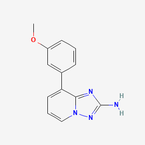 molecular formula C13H12N4O B1397420 8-(3-Methoxyphenyl)-[1,2,4]triazolo[1,5-a]pyridin-2-ylamine CAS No. 1202616-60-1