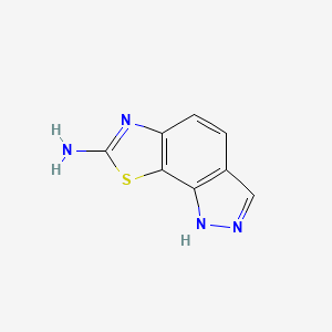 molecular formula C8H6N4S B13974206 1H-Pyrazolo[4,3-g]benzothiazol-7-amine CAS No. 21444-02-0