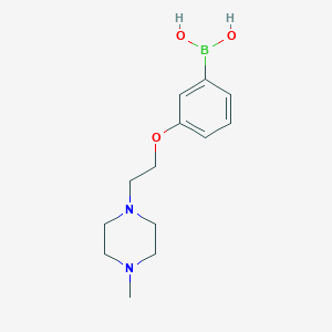 molecular formula C13H21BN2O3 B1397422 (3-(2-(4-Methylpiperazin-1-yl)ethoxy)phenyl)boronic acid CAS No. 1170697-43-4