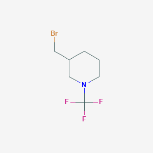 molecular formula C7H11BrF3N B13974229 3-(Bromomethyl)-1-(trifluoromethyl)piperidine 