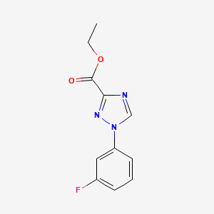 molecular formula C11H10FN3O2 B13974239 Ethyl 1-(3-fluorophenyl)-1h-1,2,4-triazole-3-carboxylate CAS No. 1245645-46-8