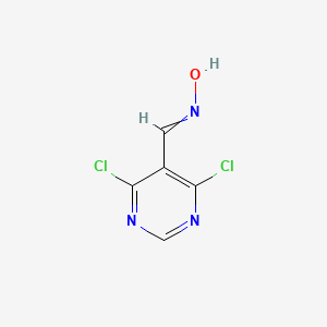 molecular formula C5H3Cl2N3O B13974247 4,6-Dichloro-5-pyrimidinecarbaldehyde oxime 