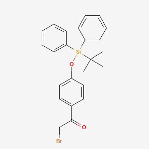 molecular formula C24H25BrO2Si B13974265 2-Bromo-1-(4-{[tert-butyl(diphenyl)silyl]oxy}phenyl)ethan-1-one CAS No. 845504-47-4