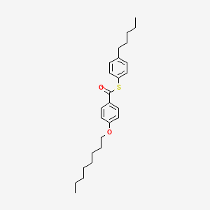 molecular formula C26H36O2S B13974280 S-(4-Pentylphenyl) 4-(octyloxy)benzene-1-carbothioate CAS No. 61519-05-9