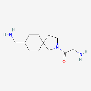 molecular formula C12H23N3O B13974332 2-Amino-1-(8-(aminomethyl)-2-azaspiro[4.5]decan-2-yl)ethanone 