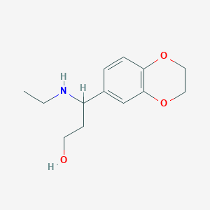 3-(2,3-Dihydrobenzo[b][1,4]dioxin-6-yl)-3-(ethylamino)propan-1-ol