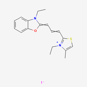 3-Ethyl-2-(3-(3-ethyl-4-methyl-3H-thiazol-2-ylidene)prop-1-enyl)benzoxazolium iodide