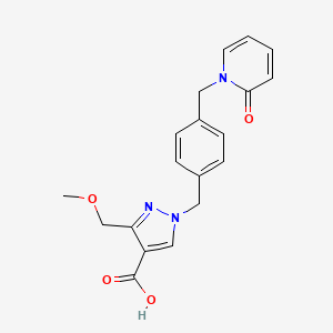 3-(Methoxymethyl)-1-(4-((2-oxopyridin-1(2H)-YL)methyl)benzyl)-1H-pyrazole-4-carboxylic acid