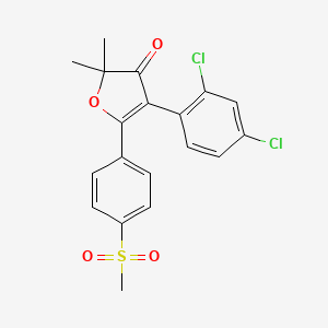 4-(2,4-dichlorophenyl)-2,2-dimethyl-5-(4-(methylsulfonyl)phenyl)furan-3(2H)-one