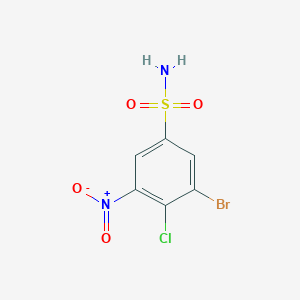 3-Bromo-4-chloro-5-nitrobenzenesulfonamide