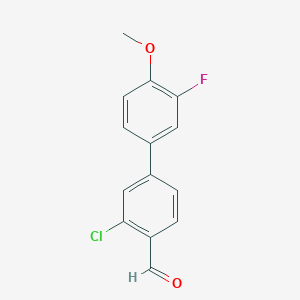 2-Chloro-4-(3-fluoro-4-methoxyphenyl)benzaldehyde