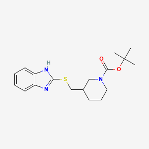 molecular formula C18H25N3O2S B13974482 3-(1H-Benzoimidazol-2-ylsulfanylmethyl)-piperidine-1-carboxylic acid tert-butyl ester 