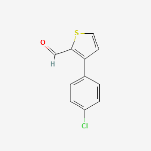 molecular formula C11H7ClOS B13974483 3-(4-Chlorophenyl)thiophene-2-carbaldehyde 