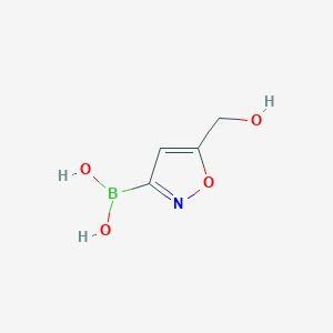 molecular formula C4H6BNO4 B13974514 [5-(hydroxymethyl)-1,2-oxazol-3-yl]boronic acid 