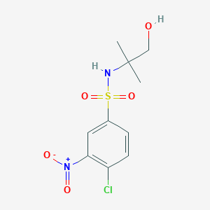 molecular formula C10H13ClN2O5S B13974535 4-Chloro-N-(2-hydroxy-1,1-dimethylethyl)-3-nitrobenzenesulfonamide CAS No. 871571-55-0