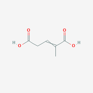 molecular formula C6H8O4 B13974566 2-Methyl-2-pentenedioic acid CAS No. 57071-29-1