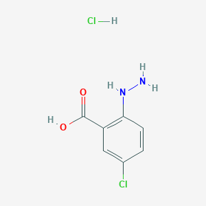 molecular formula C7H8Cl2N2O2 B13974588 5-Chloro-2-hydrazinobenzoic acid hydrochloride 