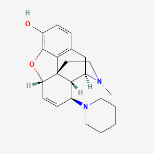 Morphinan-3-ol, 6,7-didehydro-4,5-alpha-epoxy-17-methyl-8-beta-piperidino-