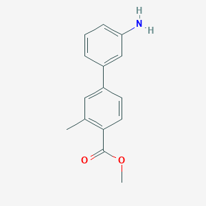 molecular formula C15H15NO2 B1397461 3'-Amino-3-methyl-biphenyl-4-carboxylic acid methyl ester CAS No. 1011478-16-2