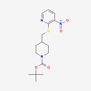 molecular formula C16H23N3O4S B13974617 4-(3-Nitro-pyridin-2-ylsulfanylmethyl)-piperidine-1-carboxylic acid tert-butyl ester 