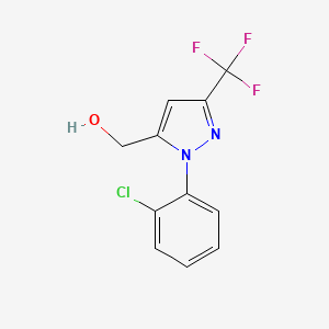 molecular formula C11H8ClF3N2O B1397465 [2-(2-Chloro-phenyl)-5-trifluoromethyl-2h-pyrazol-3-yl]-methanol CAS No. 1033586-27-4