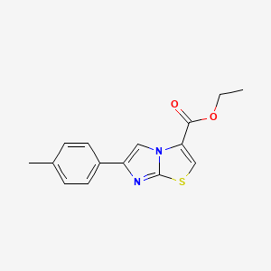 molecular formula C15H14N2O2S B13974669 Ethyl 6-(4-methylphenyl)imidazo[2,1-b]thiazole-3-carboxylate CAS No. 393107-90-9