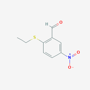 molecular formula C9H9NO3S B1397467 2-(乙硫基)-5-硝基苯甲醛 CAS No. 960232-60-4