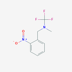 molecular formula C9H9F3N2O2 B13974671 1,1,1-trifluoro-N-methyl-N-(2-nitrobenzyl)methanamine 