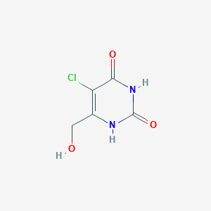 molecular formula C5H5ClN2O3 B13974688 5-Chloro-6-(hydroxymethyl)-2,4(1H,3H)-pyrimidinedione 