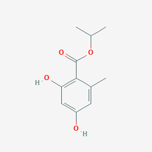 molecular formula C11H14O4 B13974705 Isopropyl 2,4-hydroxy-6-methylbenzoate CAS No. 31489-29-9