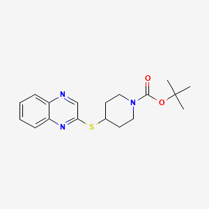 molecular formula C18H23N3O2S B13974730 4-(Quinoxalin-2-ylsulfanyl)-piperidine-1-carboxylic acid tert-butyl ester 