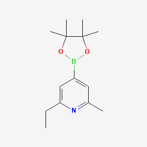 molecular formula C14H22BNO2 B13974734 2-Ethyl-6-methyl-4-(4,4,5,5-tetramethyl-1,3,2-dioxaborolan-2-yl)pyridine 