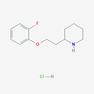 molecular formula C13H19ClFNO B1397474 2-[2-(2-氟苯氧基)乙基]哌啶盐酸盐 CAS No. 1220018-87-0