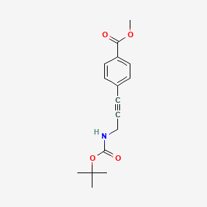 molecular formula C16H19NO4 B13974759 methyl 4-(N-Boc-3-aminoprop-1-ynyl)benzoate CAS No. 203453-81-0