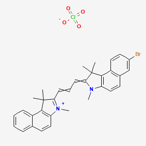 2-[3-(7-Bromo-1,1,3-trimethyl-1,3-dihydrobenzo[e]indol-2-ylidene)propenyl]-1,1,3-trimethyl-1h-benzo[e]indolium perchlorate