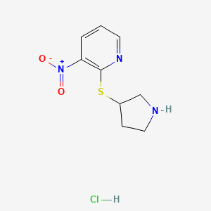 3-Nitro-2-(pyrrolidin-3-ylthio)pyridine hydrochloride