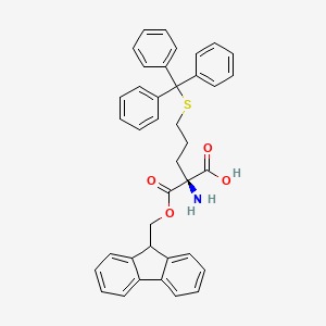 molecular formula C39H35NO4S B13974848 (2S)-2-amino-2-(9H-fluoren-9-ylmethoxycarbonyl)-5-tritylsulfanylpentanoic acid 