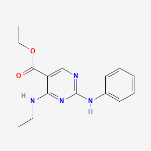 4-Ethylamino-2-phenylamino-pyrimidine-5-carboxylic acid ethyl ester