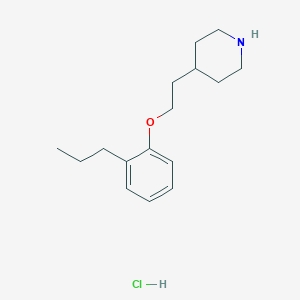 molecular formula C16H26ClNO B1397494 4-[2-(2-丙基苯氧基)乙基]哌啶盐酸盐 CAS No. 1219949-30-0